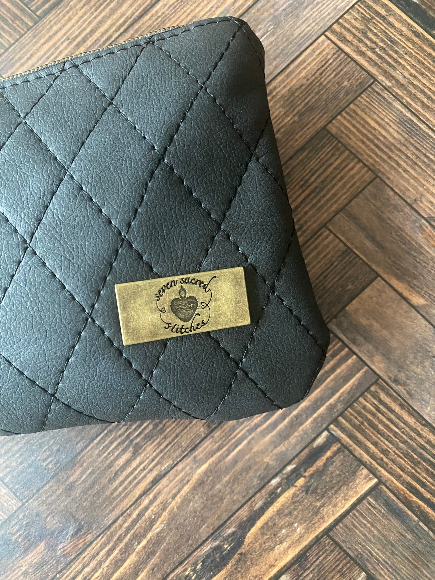 Hail Mary Black Quilted Aries Pouch